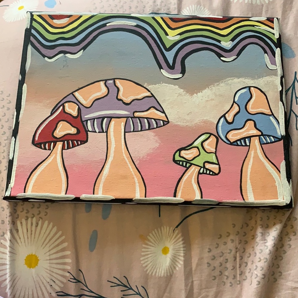 Hand Painted 🍄Mushroom🍄 Painting